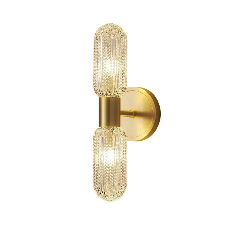 Gold wall lamp for loft-style interiors and cafes