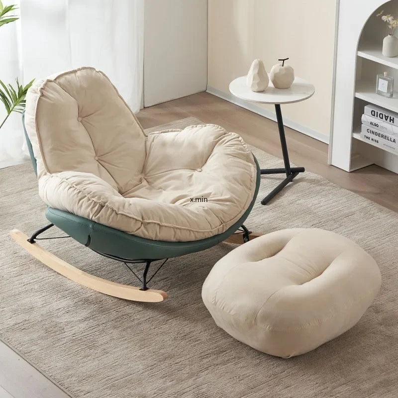 Lazy Couch Penguin Rocking Chair Adult Lounge Snail Balcony Home Indoor Leisure Rocking Chair Lounge Chair Rocking sofa daybed - In home decor