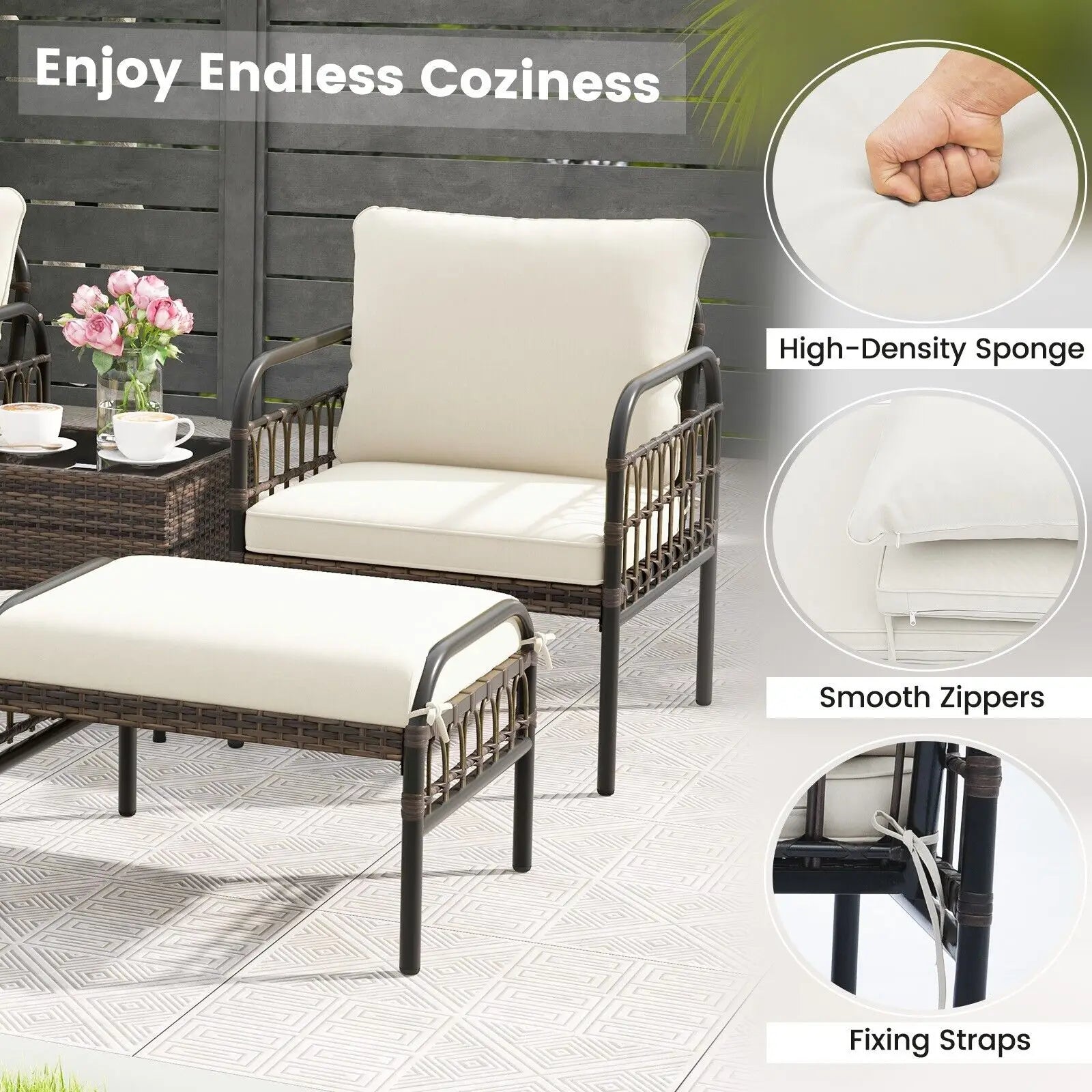 anti-slip footpads for outdoor furniture stability