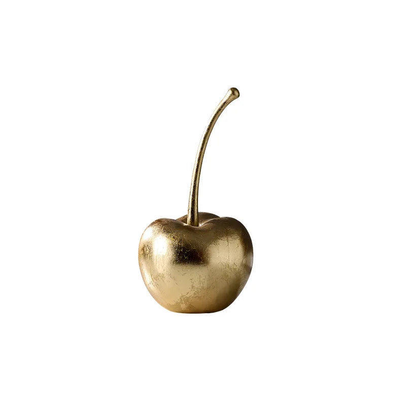 "Modern fruit figurines for shelf or tabletop accents"