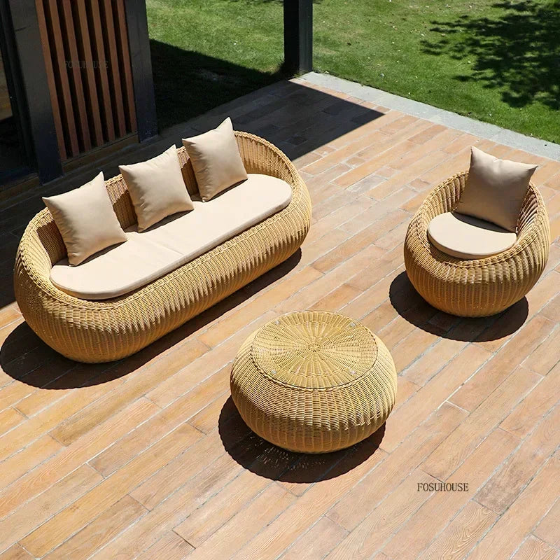 Modern rattan garden furniture set UK
