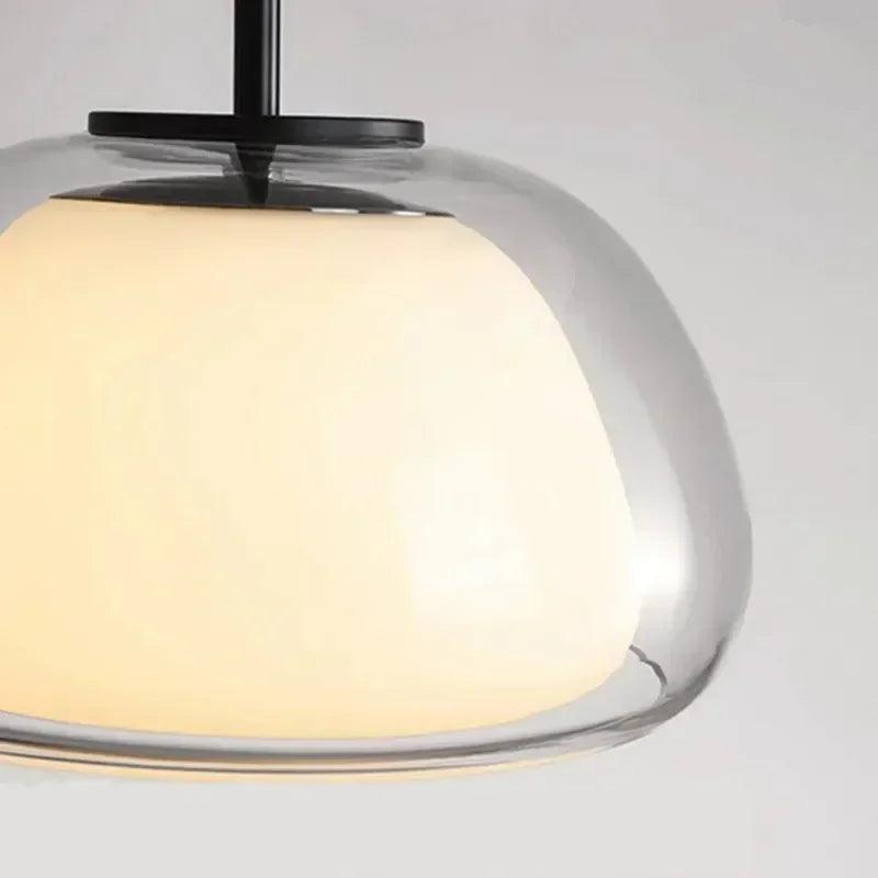 Danish Jelly Chandelier Minimalist Smooth Glass Chandelier Design Living Room Bedroom Bedlight Home Decoration Light - In home decor