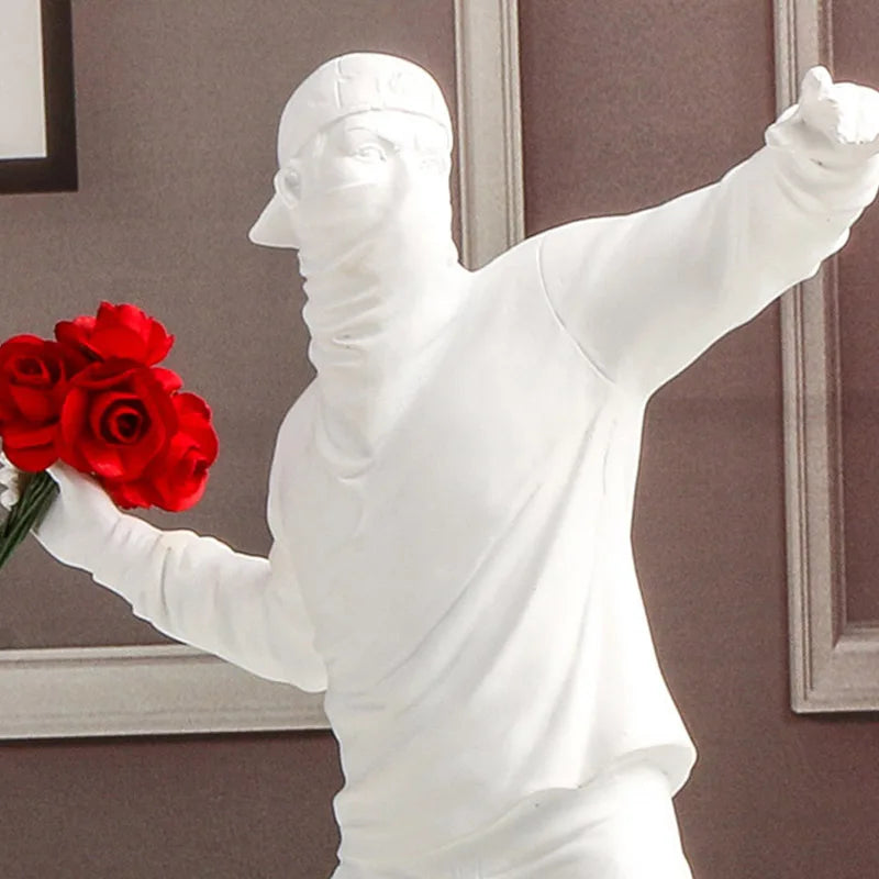 "Minimalist resin statue showcasing urban street art style"