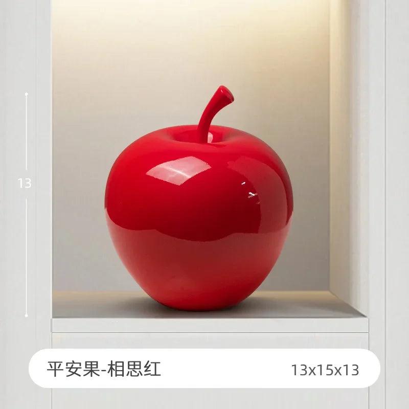 A lifestyle shot featuring the apple decoration in a modern living room.