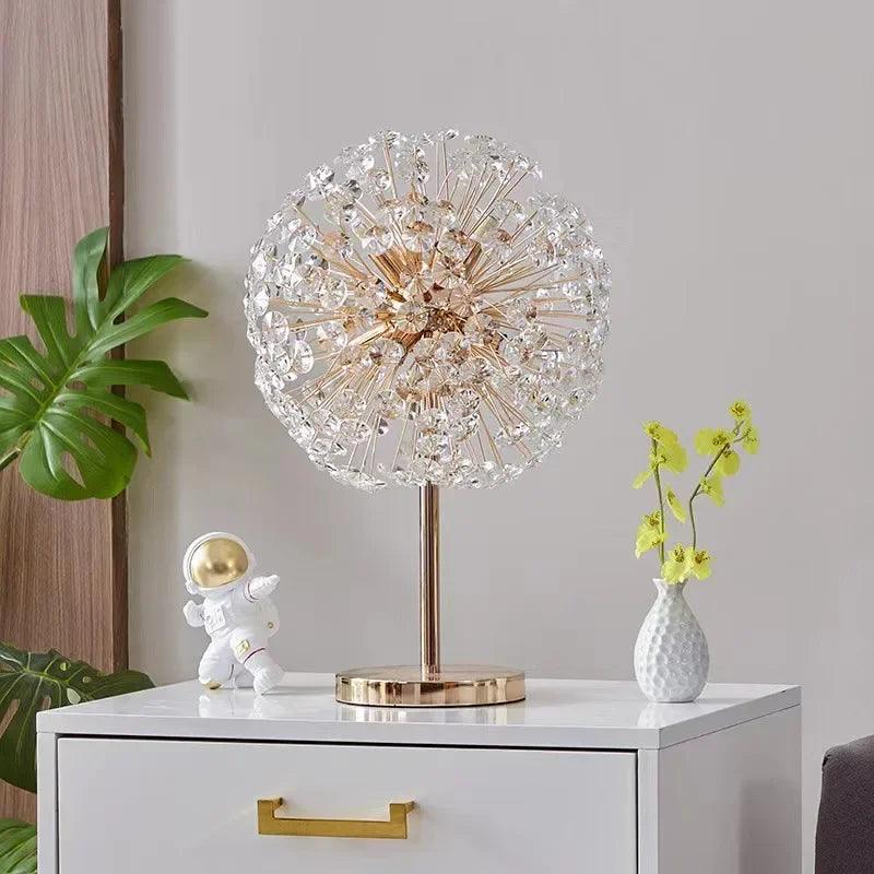 6-light Nordic floor lamp with LED bulbs in a living room setting
