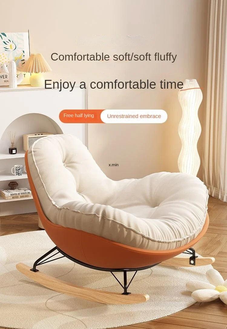 Lazy Couch Penguin Rocking Chair Adult Lounge Snail Balcony Home Indoor Leisure Rocking Chair Lounge Chair Rocking sofa daybed - In home decor