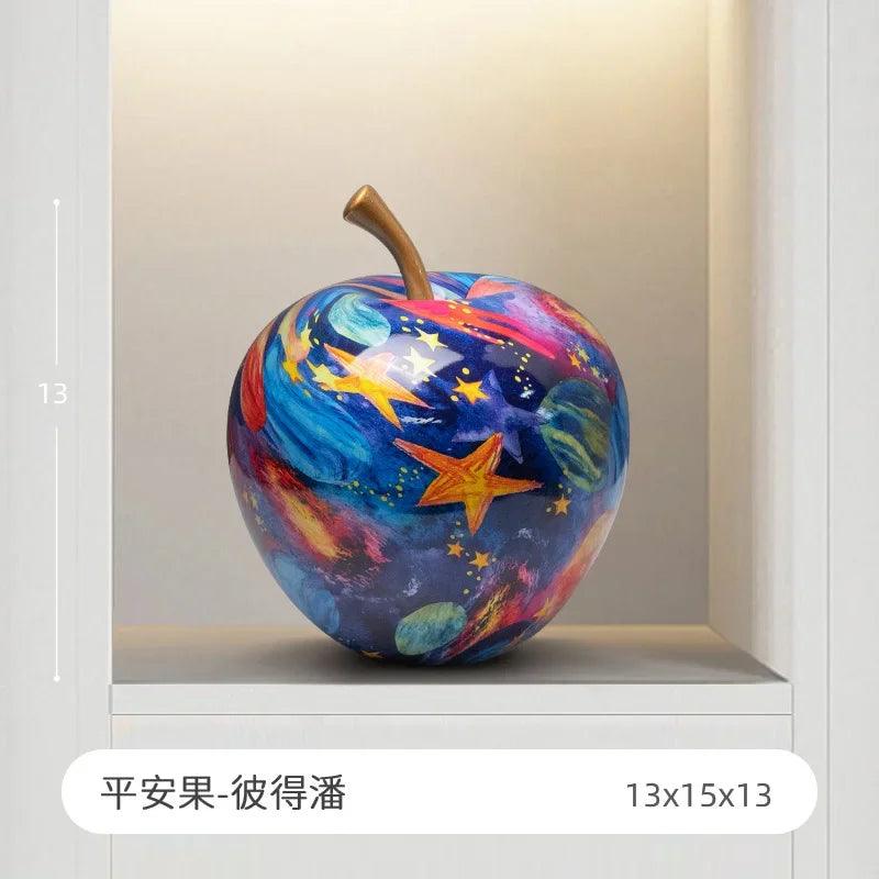 A lifestyle shot featuring the apple decoration in a modern living room.