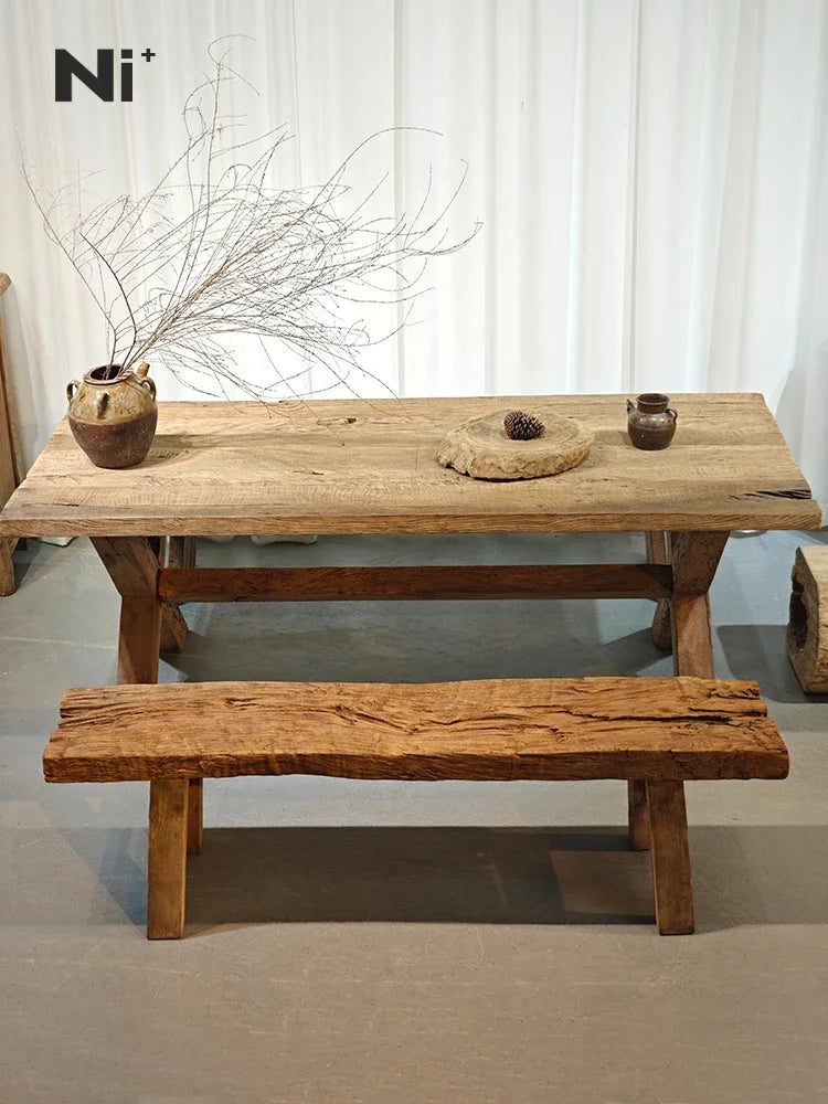 rectangular wooden kitchen table