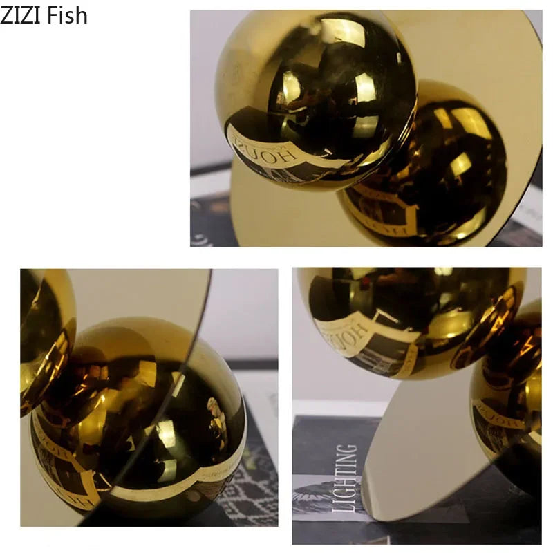 Close-up of gold spherical objects with &