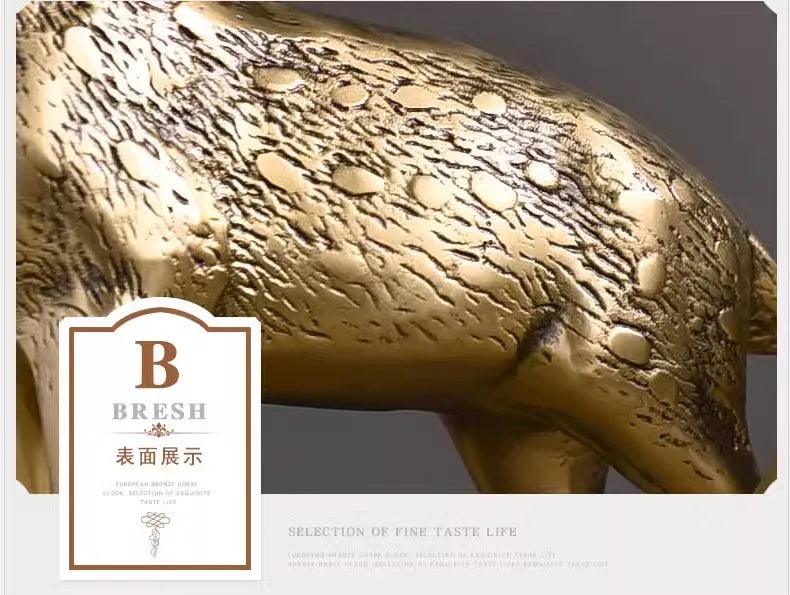Luxury copper deer sculpture home accent