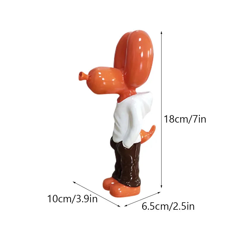 "Artistic resin balloon dog figurine for home office decor"