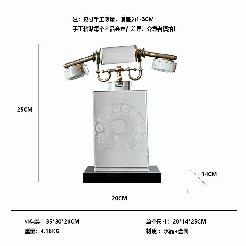 Crystal phone retro décor centrepiece UK