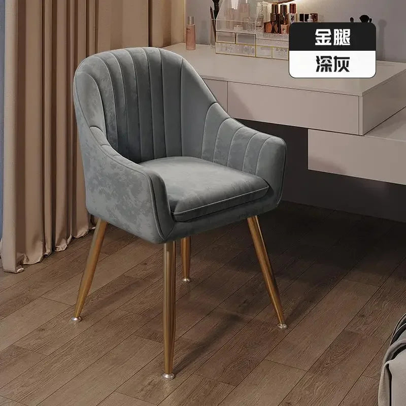 Elegant soft dining chair enhancing UK home decor, floor protected