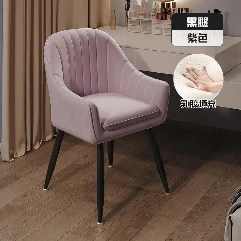 Elegant soft dining chair enhancing UK home decor, floor protected
