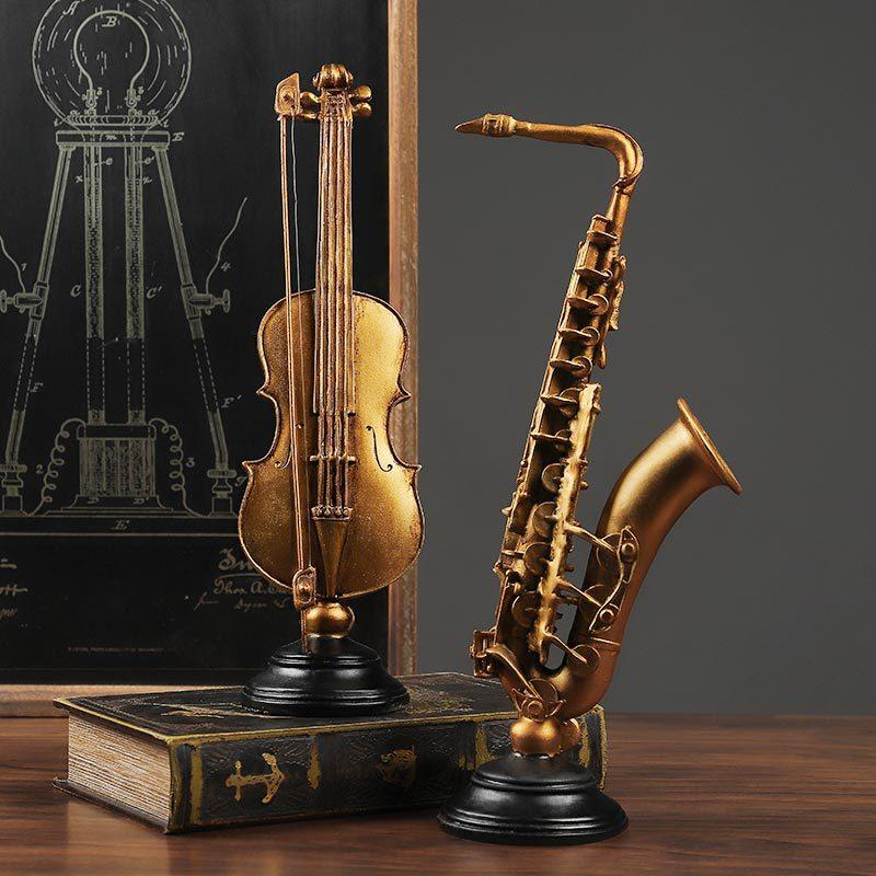 Classical violin home décor resin model
