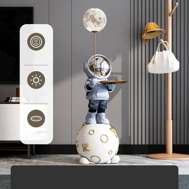 Astronaut with Tray Furniture Floor Sculpture: Elevate Your Space with Luxury, Exclusivity, and Musical Ambiance. - In home decor