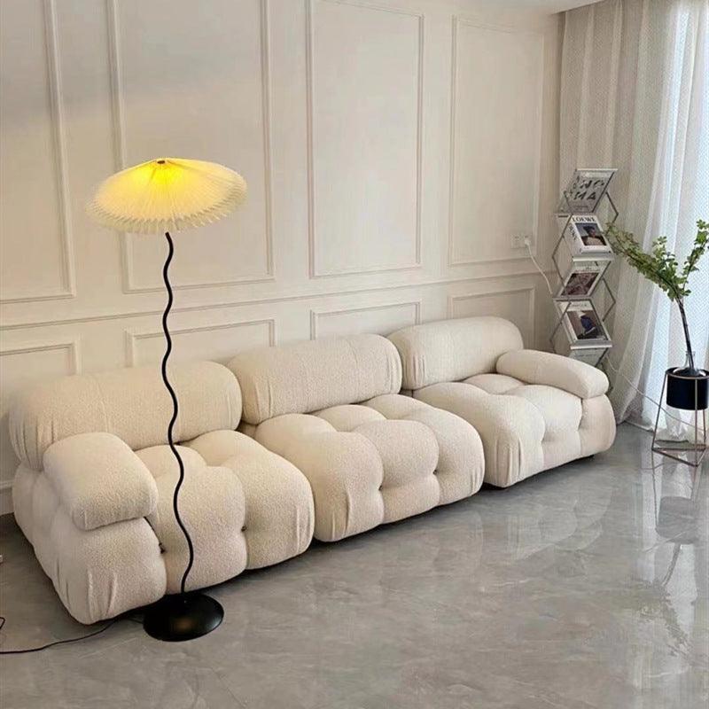Create a Timeless and Inviting Atmosphere with Classic Module Square Lamb Velvet Sofa - In home decor