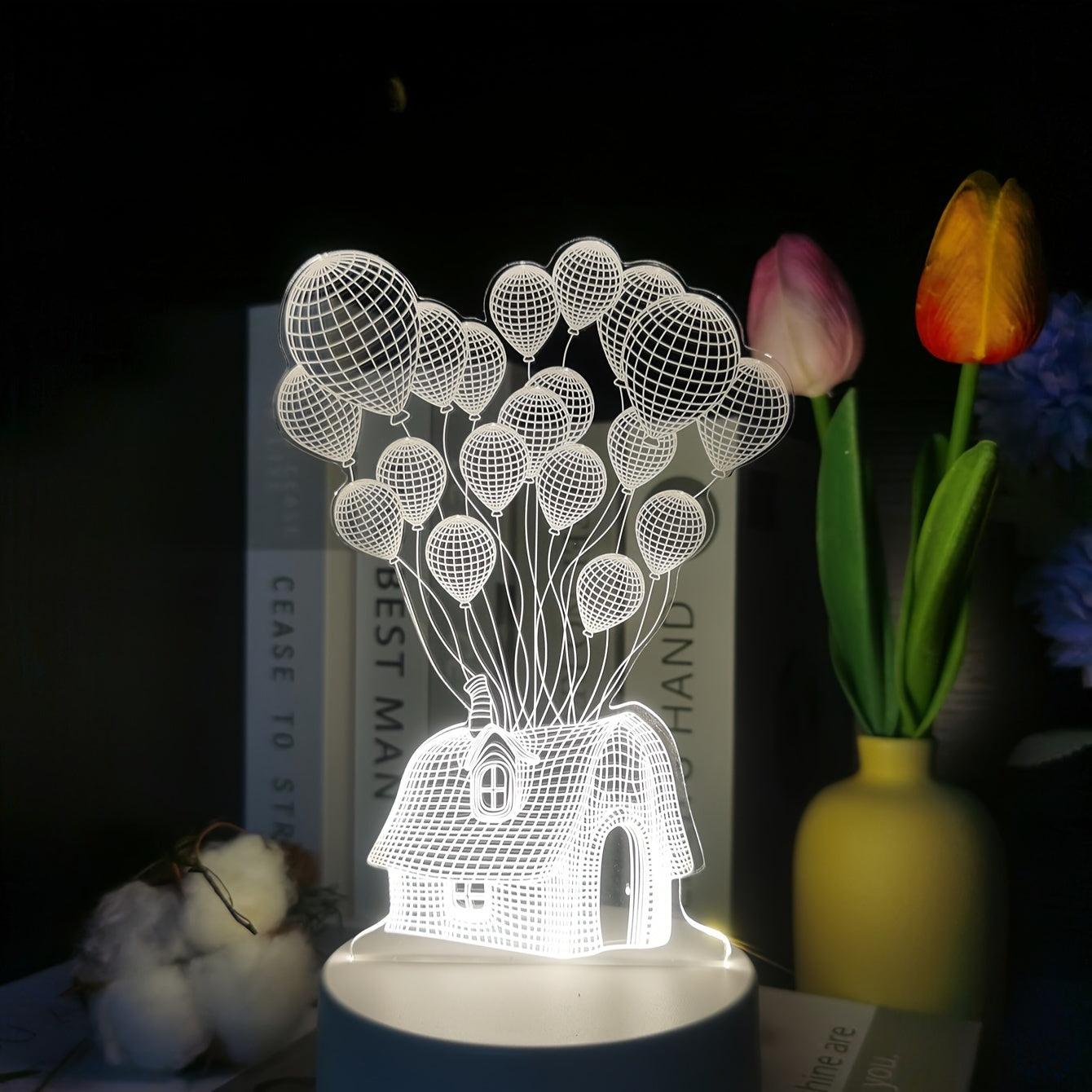Balloon house-themed LED lamp, perfect for Christmas gifts.