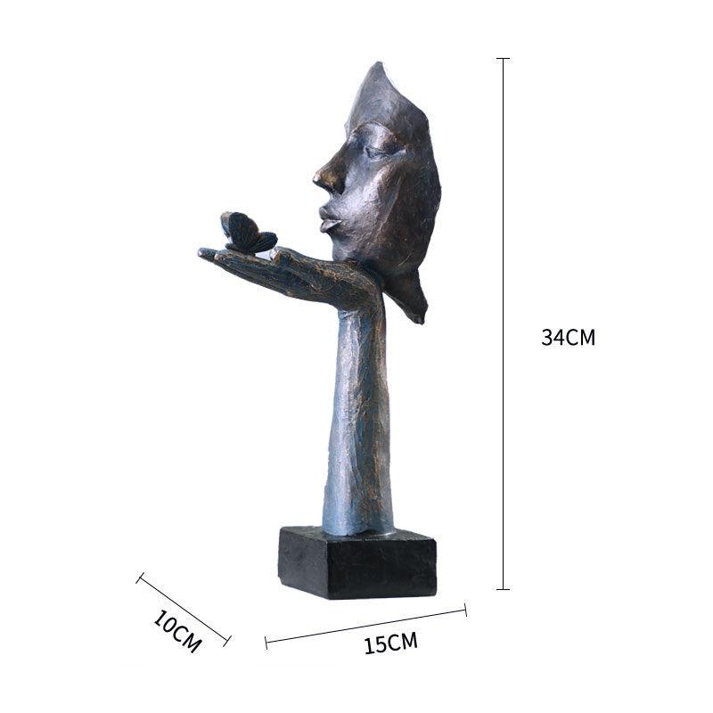 Nordic art face mask ornament resin UK
