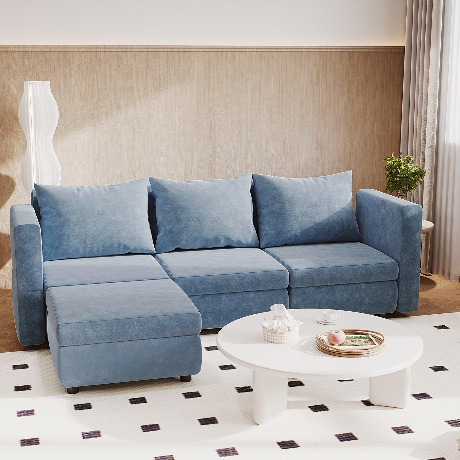Luxurious Couch with 4-Person Seating Solution in a modern living room.