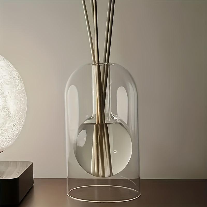 Nordic-inspired stylish glass vase for versatile use.