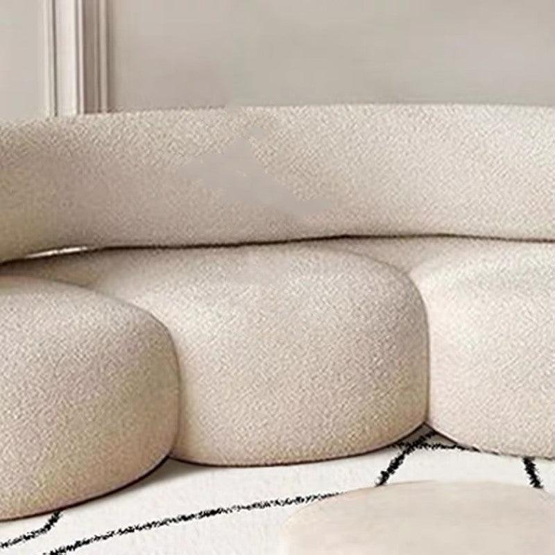 Curved Lamb Cashmere Fabric Sofa - My Store