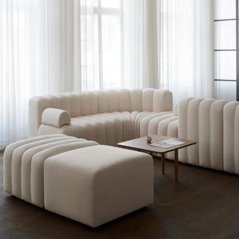 Lamb Velvet Curved Sofa - My Store