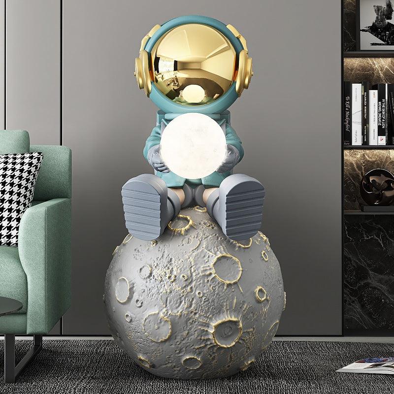 Elevate Your Space with Handmade Fibreglass Astronaut Floor Decoration - In home decor