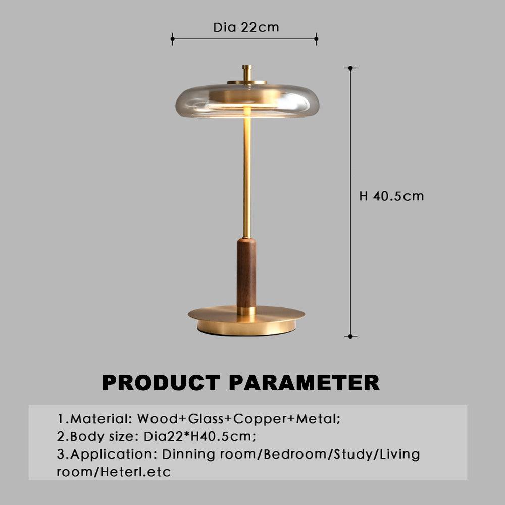 Brass Walnut Wood Table Lamp: A Fusion of Elegance and Natural Beauty - In home decor