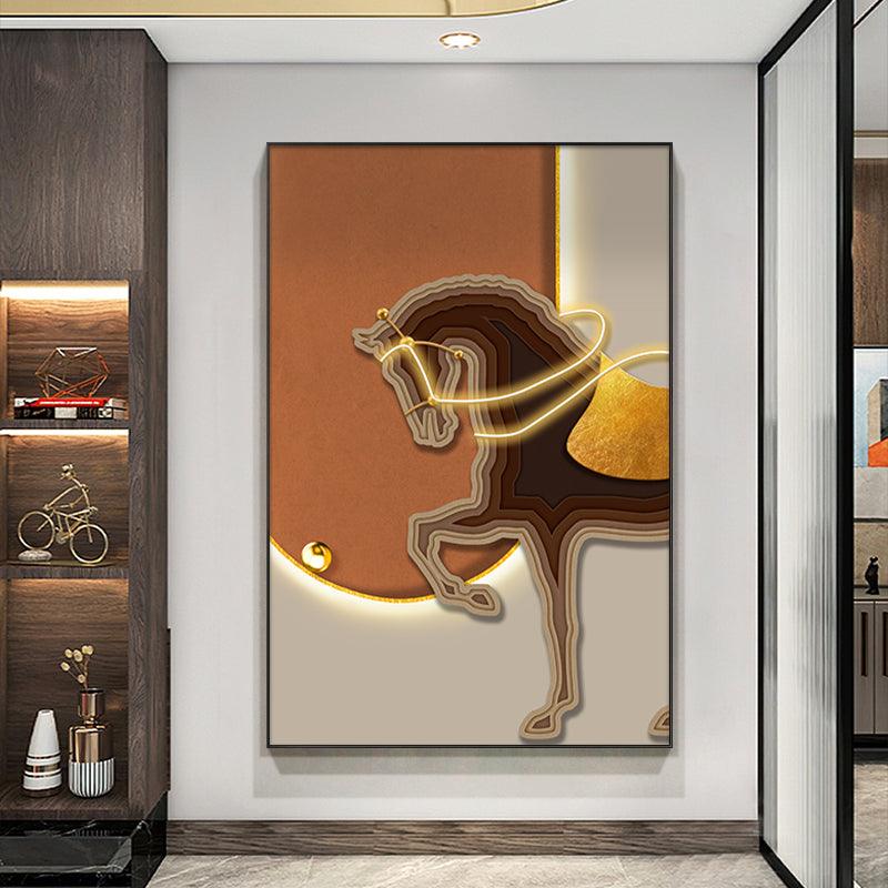 Illuminate Your Entryway with Modern Minimalist Foyer Decorative Painting – LED Lights Included - In home decor