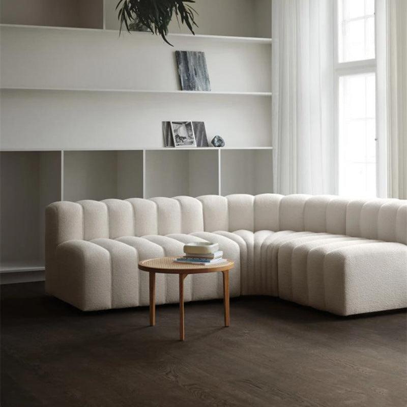 Lamb Velvet Curved Sofa - My Store