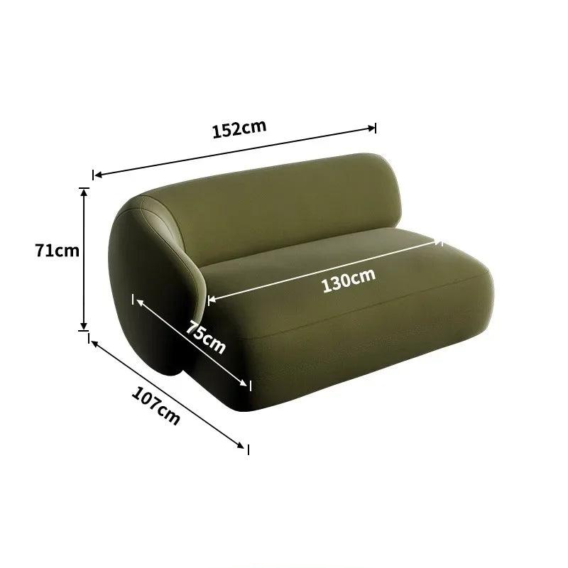 Scandinavian Corner Sofa – Stylish Arc Design, Premium Flannel Upholstery - In home decor