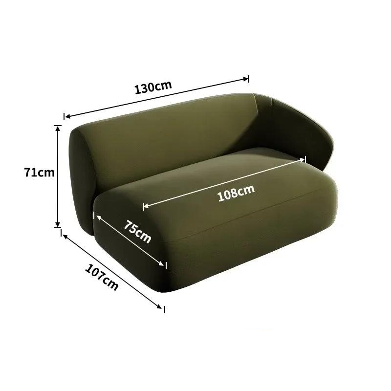 Scandinavian Corner Sofa – Stylish Arc Design, Premium Flannel Upholstery - In home decor