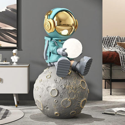 Elevate Your Space with Handmade Fibreglass Astronaut Floor Decoration - In home decor
