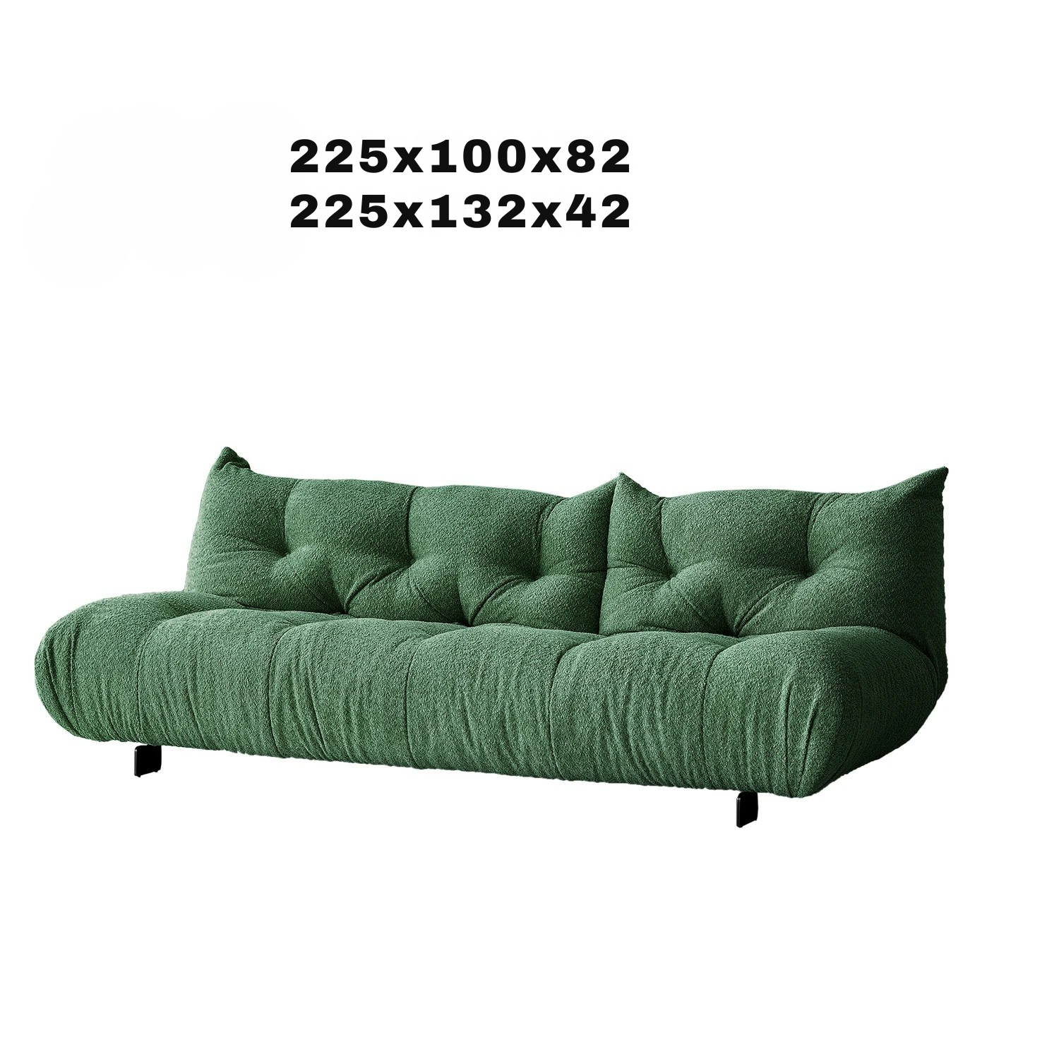 Alpaca Velvet Creamy Style Sofa Bed – Foldable, Multifunctional for Small Rooms