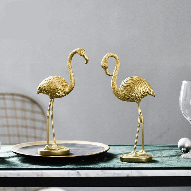 Luxury golden flamingo ornaments - My Store