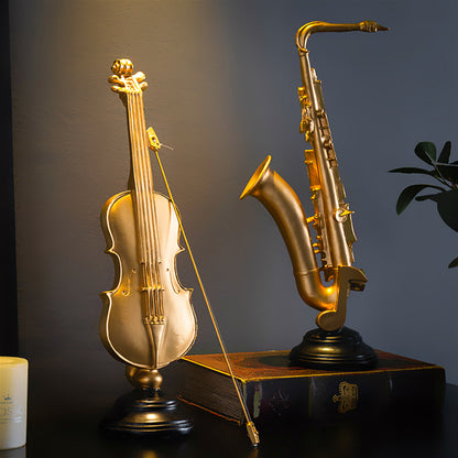 Hand crafted Golden musical instrumental ornaments - In home decor