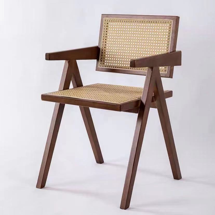 Nordic Solid Wood Rattan Chair - In home decor