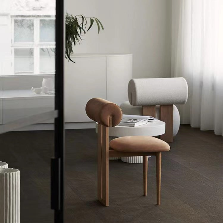 Experience True Relaxation: Simple Ash Wood Dressing Chair for a Tranquil Dressing Area - In home decor