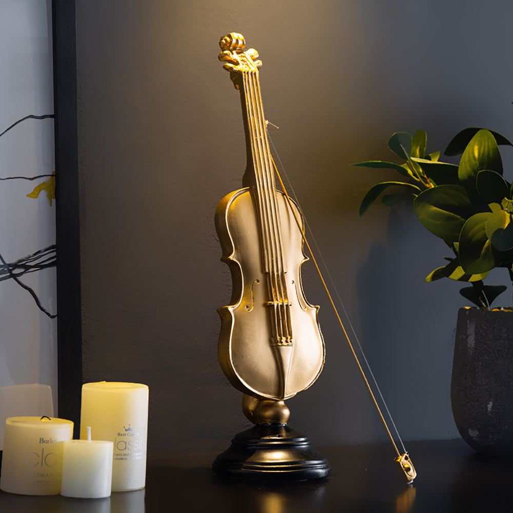 Hand crafted Golden musical instrumental ornaments - In home decor