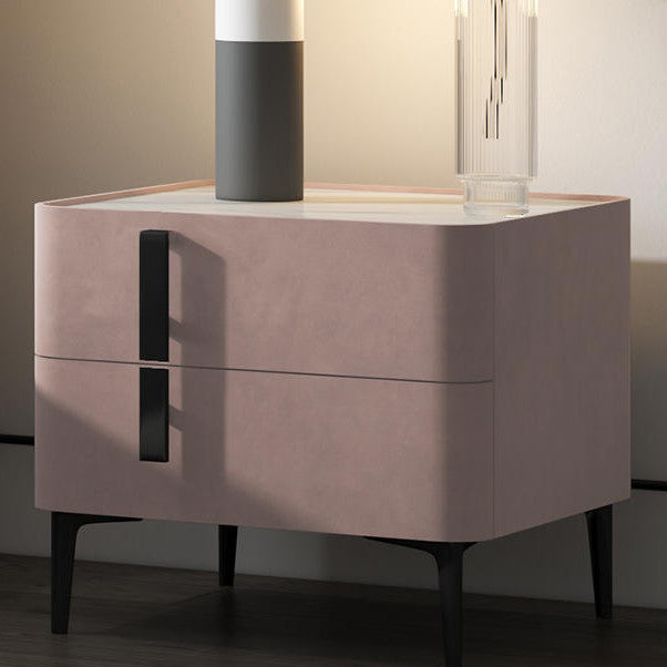 Elevate Your Sleeping Sanctuary with the Contemporary Design of Light Luxury Fabric Designer Bedside Table - In home decor