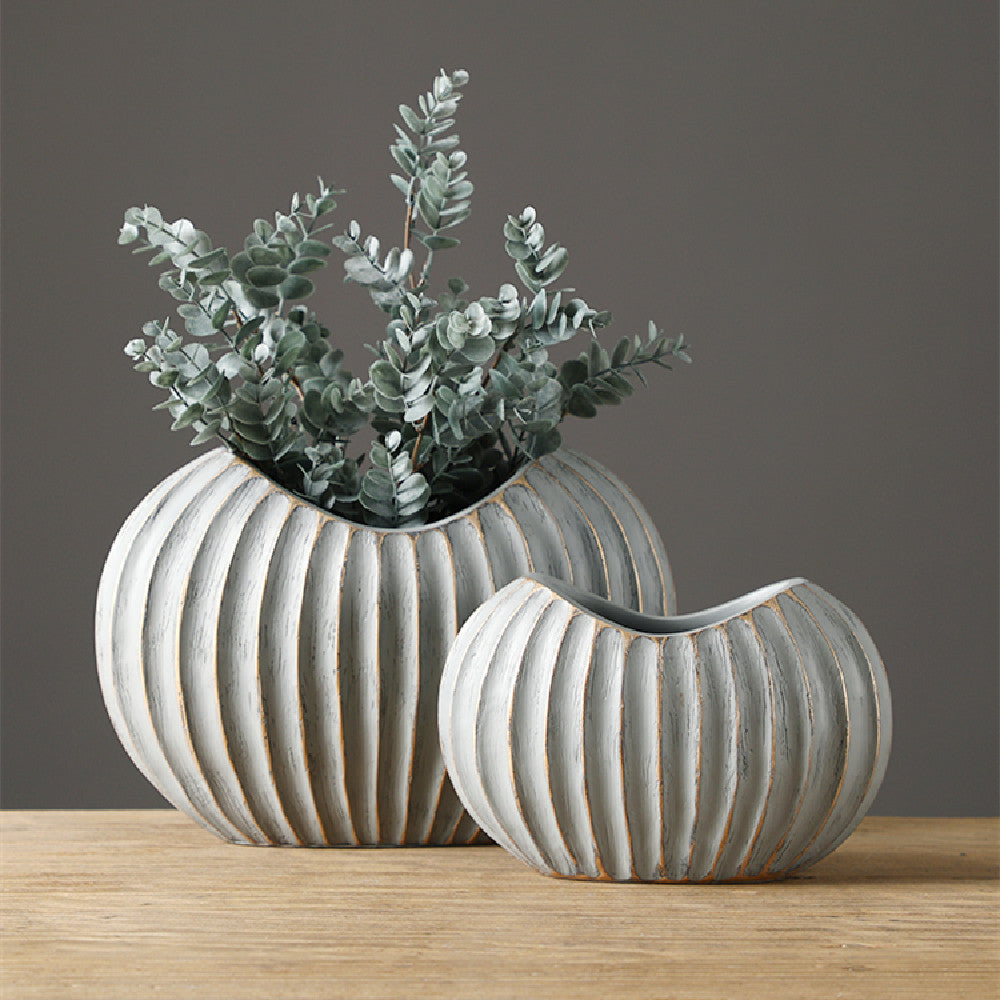 Embrace Scandinavian Simplicity with Nordic White Ceramic Vase - In home decor