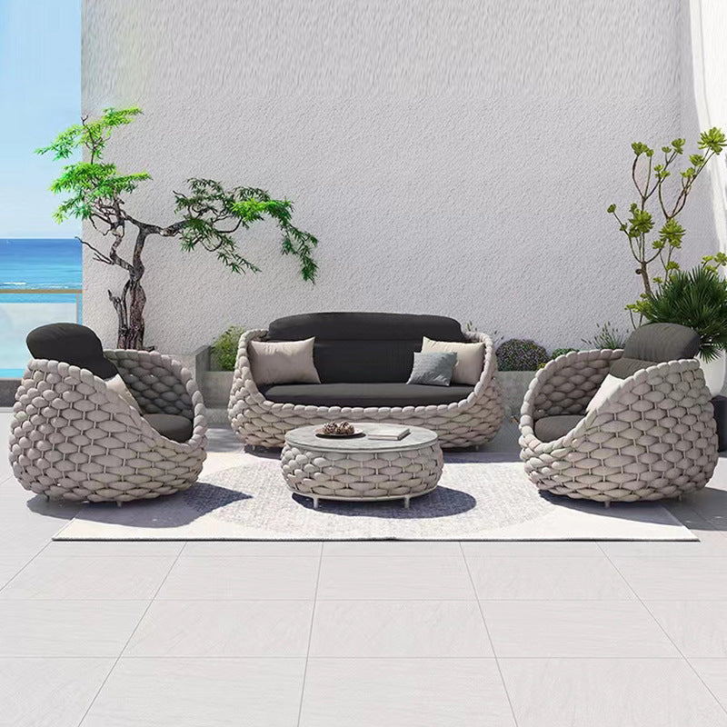 Create a Relaxing Oasis in Your Outdoor Space with our Outdoor Patio Lounge Sofa Coffee Table Set - In home decor