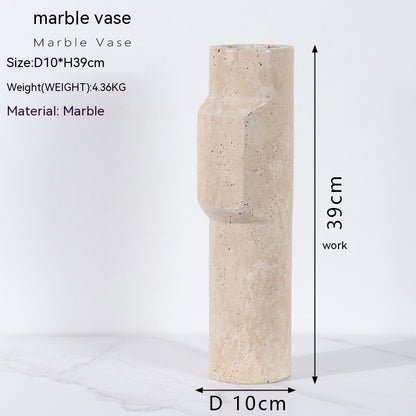Modern Elegance: Elevate Your Space with a Light Luxury Touch Through the Natural Marble Vase - In home decor