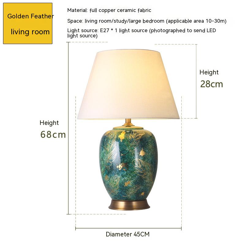 American Ceramic Table Lamp: Elevate Your Bedroom with European Elegance - In home decor