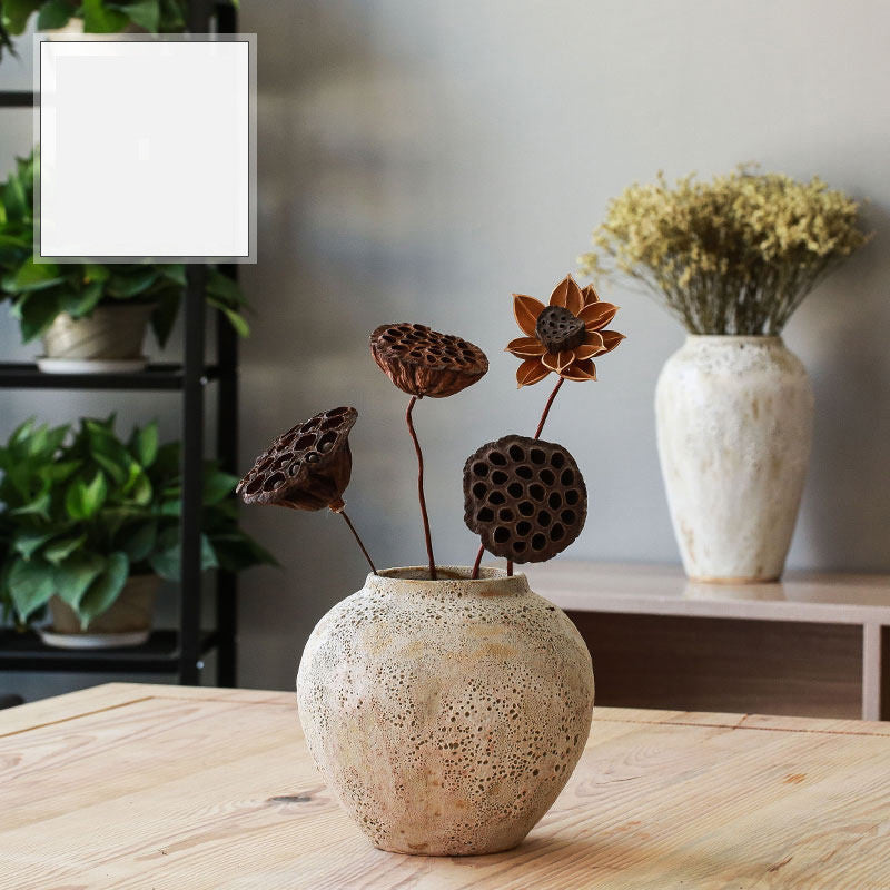 Transform Your Living Room with Modern Minimalist Elegance: Explore Pottery Dried Flower Vases for a Stylish and Timeless Decor in Your Contemporary Living Space - In home decor