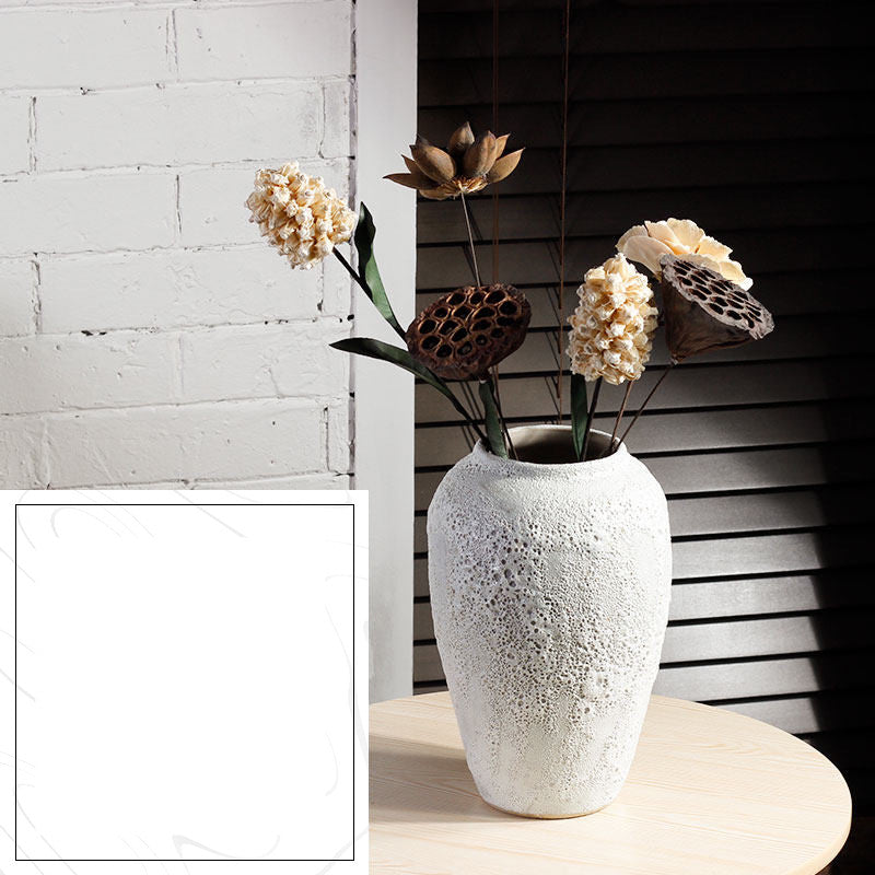 Transform Your Living Room with Modern Minimalist Elegance: Explore Pottery Dried Flower Vases for a Stylish and Timeless Decor in Your Contemporary Living Space - In home decor