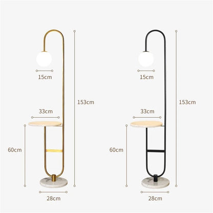 Nordic Glass LED Standing Lamp Bedroom Hotel Room Tea Table Floor Lamps Home Decor Creative Modern Simple Living Room Floor Lamp