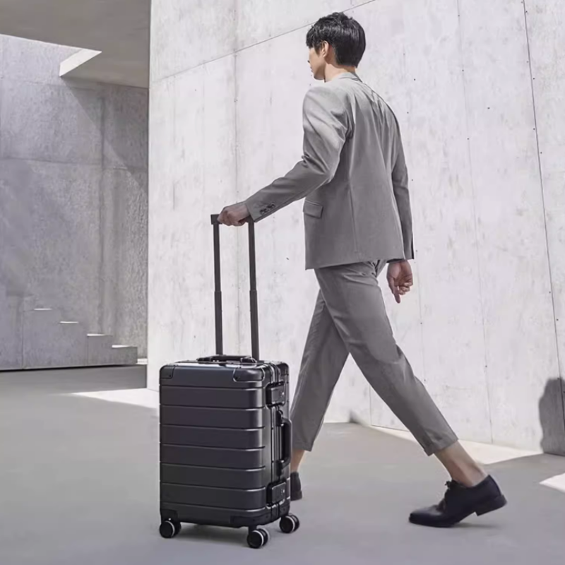 Introducing the Universal Wheel All-Aluminum Magnesium Alloy Luggage: Your Stylish Travel Essential - In home decor