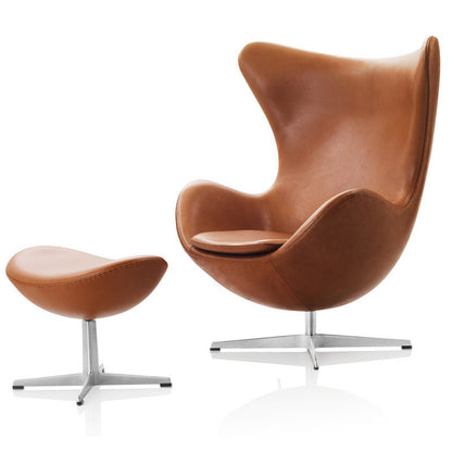 Microfiber leather Study Swivel Eggshell Chair - In home decor